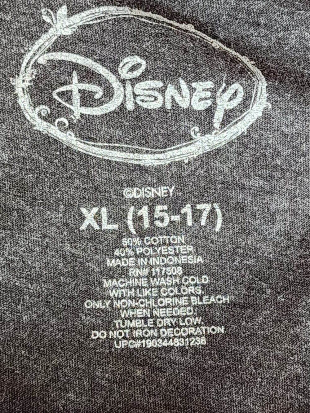 Disney Grey Black Mickey Mouse Graphic Not Now I'm Busy SS Cotton Poly Tee Sz XL - Picture 13 of 16
